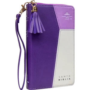 BIBLIA CARTERA-LILA/GRIS